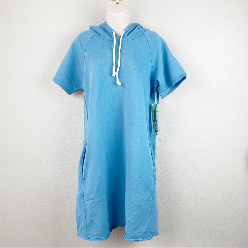 COPY - Pact 100% organic cotton blue hoodie dress